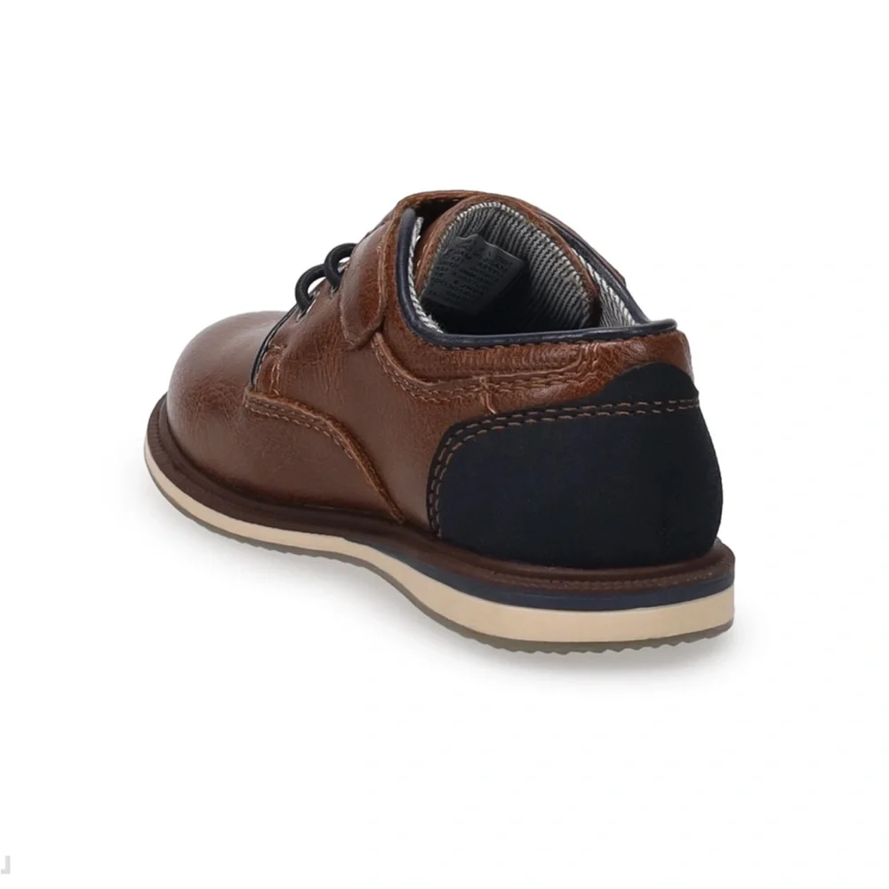 Brown Leather Oxford Kids Shoes size 5